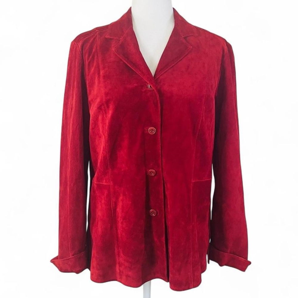 Liz Claiborne leather‎ suede blazer jacket